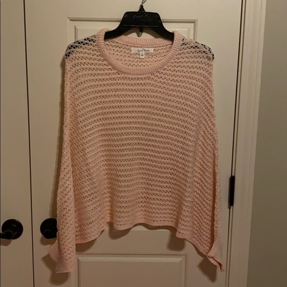 Light pink open knit sweater 💕 - Picture 1 of 8